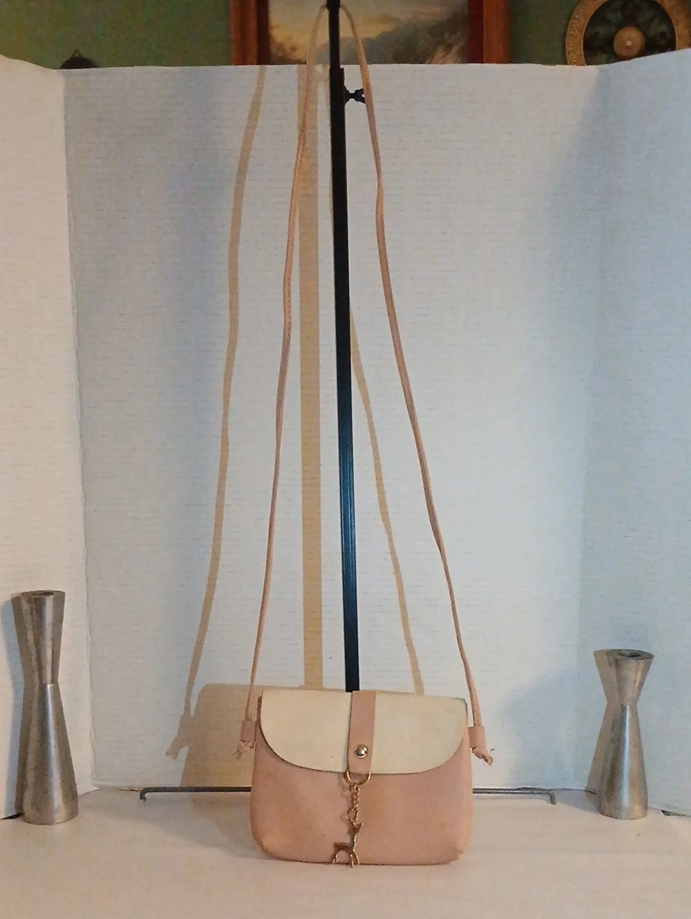 Girls Two-Tone Pink Crossbody Bag with Flap